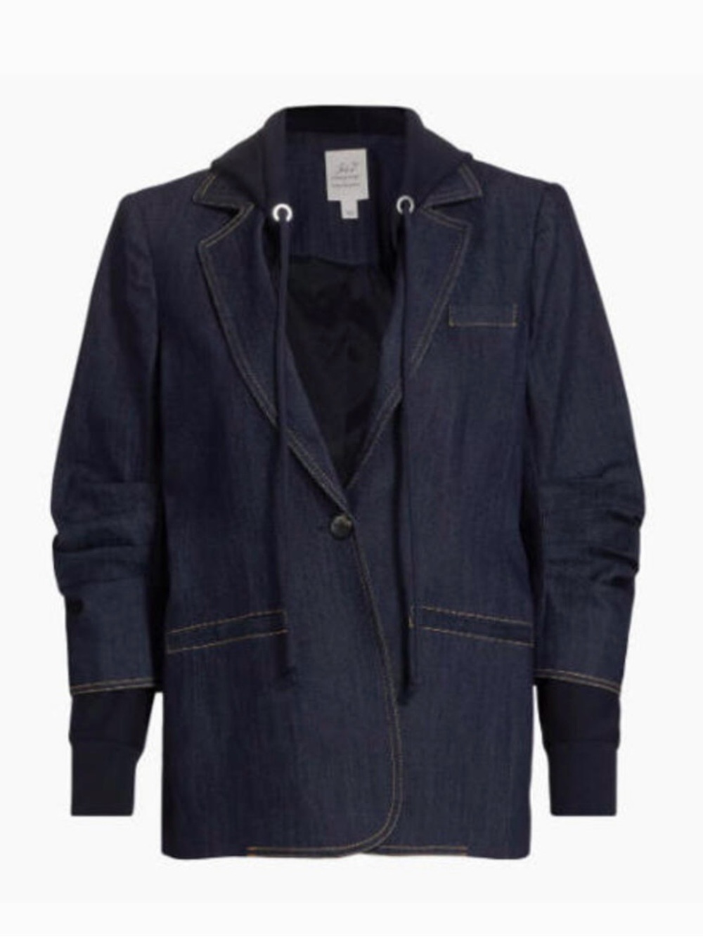Like-new cinq á sept Khloe denim hooded jacket, 0